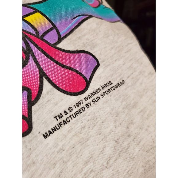 90s TWEETY BIRD LOONEY TUNES T-Shirt XL cartoon hip hop VINTAGE 1996 - Picture 3 of 6